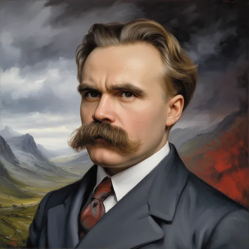 AI portrait of Nietzsche
