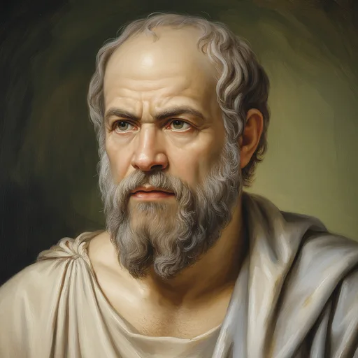 AI portrait of Socrates